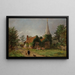 Stoke Poges'n kirkon maalaus - Jasper Francis Cropsey — kehystetty taideteos seinällä
