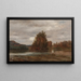 Harmaapäinen maalaus Esopus-joella - Jasper Francis Cropsey — kehystetty taideteos seinällä