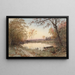 Hastings-on-Hudsonin maisemamaalaus - Jasper Francis Cropsey — kehystetty taideteos seinällä