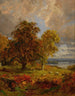Maisema puiden ja lampaiden kanssa lähellä pientä metsikköä - Jasper Francis Cropsey — näkymä teoksesta