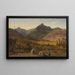 Mont Jeffersonin maalaus, Pinkham Notch, Valkoiset vuoret - Jasper Francis Cropsey — kehystetty taideteos seinällä