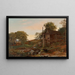 Le Moulin à eau - Jasper Francis Cropsey — kehystetty taideteos seinällä
