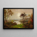 Wyomingin laakso - Jasper Francis Cropsey — kehystetty taideteos seinällä