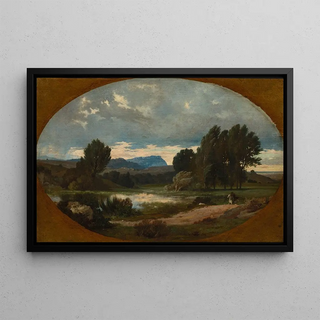 JeanAchille Benouville - Landscape with Rider on White Horse.webp