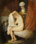 Nainen pukeutumisessaan - Jean-Antoine Watteau — näkymä teoksesta