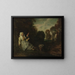 Maisema iltavalaistuksesta kutomalla - Jean-Antoine Watteau — kehystetty taideteos seinällä
