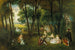 Fête Galante -maalaus metsänäkymässä - Jean-Antoine Watteau — näkymä teoksesta