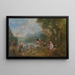 Jean-Antoine Watteau: Maalaus L'Embarquement pour Cythère — kehystetty taideteos seinällä