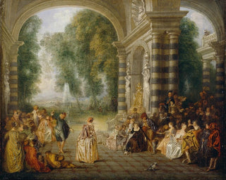 Les Plaisirs du bal - Jean-Antoine Watteau — näkymä teoksesta
