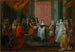 Louis XIV:n maalaus palauttaa Sinisen nauhan ritarikunnan Burgundin herttualle, Louis XV:n isälle - Jean-Antoine Watteau — näkymä teoksesta