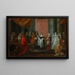 Louis XIV:n maalaus palauttaa Sinisen nauhan ritarikunnan Burgundin herttualle, Louis XV:n isälle - Jean-Antoine Watteau — kehystetty taideteos seinällä