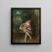 Mezzetín - Jean-Antoine Watteau — kehystetty taideteos seinällä