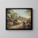 Sotilaat kävelemässä - Jean-Antoine Watteau — kehystetty taideteos seinällä