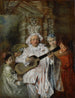 Sous un habit de Mezzetín - Jean-Antoine Watteau — näkymä teoksesta