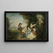 Rakkauden oppitunti - Jean-Antoine Watteau — kehystetty taideteos seinällä