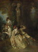 Haluatko voittaa kauniit - Jean-Antoine Watteau — näkymä teoksesta