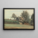 Achicourtin maalaus lähellä Arrasta, mökkejä puissa - Jean-Baptiste-Camille Corot — kehystetty taideteos seinällä