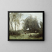 Le Pont des rendez-vous - Jean-Baptiste-Camille Corot — kehystetty taideteos seinällä