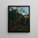 Bosquet d’arbres parmi les rochers, Civita Castellana - Jean - Baptiste Camille Corot — kehystetty taideteos seinällä