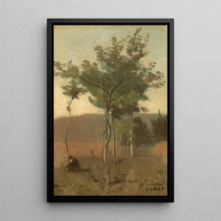 JeanBaptisteCamille Corot - Bouquet darbres effet de crpuscule.webp