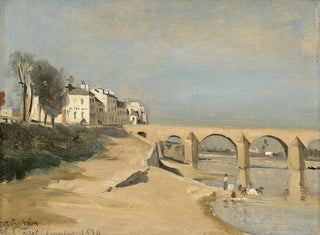 Silta Saône-joen yli Mâconissa - Jean-Baptiste-Camille Corot — näkymä teoksesta