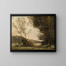 Au bord de la rivière - Jean-Baptiste-Camille Corot — kehystetty taideteos seinällä