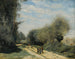 Rautatie maaseudulla Crcy-en-Brie - Jean-Baptiste-Camille Corot — näkymä teoksesta