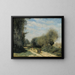 Rautatie maaseudulla Crcy-en-Brie - Jean-Baptiste-Camille Corot — kehystetty taideteos seinällä