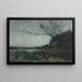 Illan vaikutus - Jean-Baptiste-Camille Corot — kehystetty taideteos seinällä