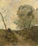 Environs d'Arleux Paysanne Conduisant Une Vache Au Pâturage Effet De Matin - Jean-Baptiste-Camille Corot — näkymä teoksesta