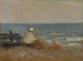 Naisten ja lapsen merellä Étretat'n rannalla - Jean-Baptiste-Camille Corot — näkymä teoksesta