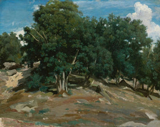 Fontainebleau'n tammet à BasBrau - Jean-Baptiste-Camille Corot — näkymä teoksesta