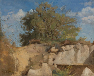 Fontainebleau-, metsän peittämä huippu - Jean-Baptiste-Camille Corot — näkymä teoksesta