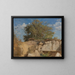 Fontainebleau-, metsän peittämä huippu - Jean-Baptiste-Camille Corot — kehystetty taideteos seinällä