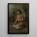 Nuori nainen punoo seppeleen - Jean-Baptiste-Camille Corot — kehystetty taideteos seinällä