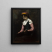 Tytär mandoliinalla - Jean-Baptiste-Camille Corot — kehystetty taideteos seinällä