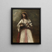 Nainen romani mandoliinalla - Jean-Baptiste-Camille Corot — kehystetty taideteos seinällä