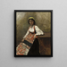 Nainen italialainen La Morieri - Jean-Baptiste-Camille Corot — kehystetty taideteos seinällä
