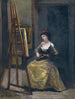 Nuori nainen soittamassa mandoliinia - Jean-Baptiste-Camille Corot — näkymä teoksesta