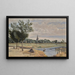La Rochelle L'Abreuvoir Maalaus Näkymä muurien läheltä Lanterne-tornin kanssa - Jean-Baptiste-Camille Corot — kehystetty taideteos seinällä