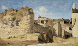 JeanBaptisteCamille Corot - La Rochelle un coin de la cour de la commanderie.webp