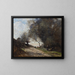 La cueillette au bord du chemin - Jean-Baptiste-Camille Corot — kehystetty taideteos seinällä