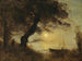 Le Bateau au clair de lune - Jean-Baptiste-Camille Corot — näkymä teoksesta