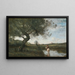 Jean-Baptiste-Camille Corot | Le Ruisseau au Cheval Blanc - Jean-Baptiste-Camille Corot — kehystetty taideteos seinällä