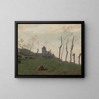 JeanBaptisteCamille Corot - Le Trport  Un pr et lglise.webp
