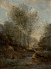 Le Vallon des Chèvres Muisto du Lac de Garde - Jean-Baptiste-Camille Corot — näkymä teoksesta