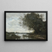 Laiva, joka on lastattu heinällä - Jean-Baptiste-Camille Corot — kehystetty taideteos seinällä