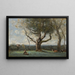 Suuri puu, Gournayn ympäristöstä - Jean-Baptiste-Camille Corot — kehystetty taideteos seinällä