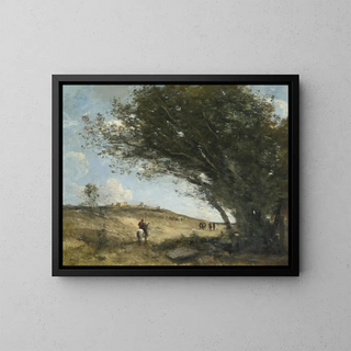 Les Gaulois - Jean-Baptiste-Camille Corot — kehystetty taideteos seinällä