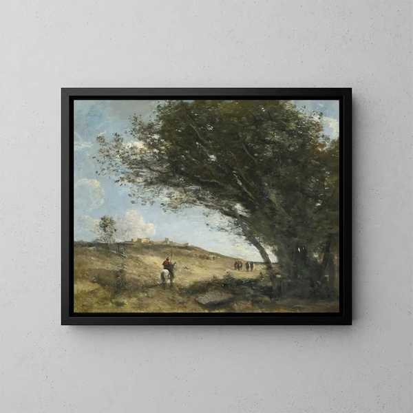 Les Gaulois - Jean-Baptiste-Camille Corot — kehystetty taideteos seinällä